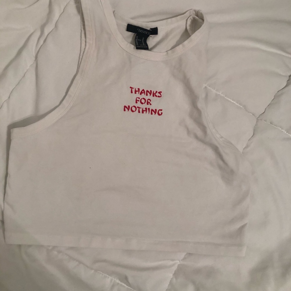 Thanks for nothing halter crop top